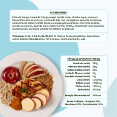 Ração Úmida Natural Pet Delícia Frango com Maçã Light para Cães 320 g