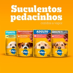 Ração Úmida Pedigree Sachê Carne ao Molho para Cães Filhotes 100 g