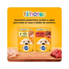 Ração Úmida Pedigree Sachê Carne ao Molho para Cães Filhotes 100 g