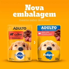 Ração Úmida Pedigree Sachê Carne ao Molho para Cães Adultos 100 g