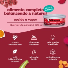 Ração Úmida Natural Pet Delícia Caçarolinha de Carne para Cães