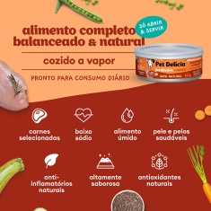 Ração Úmida Natural Pet Delícia Jardineira de Frango para Cães Adultos