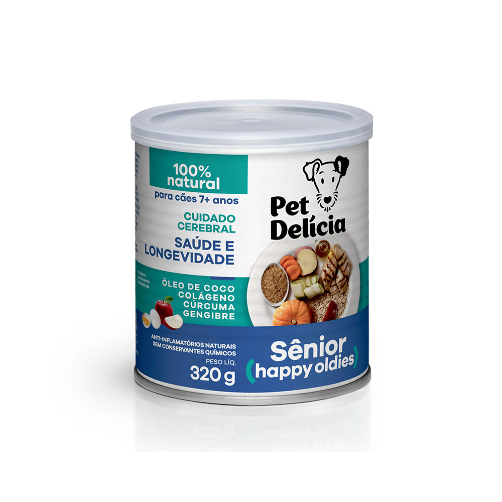 Ração Úmida Natural Pet Delícia Sênior Cão para +7 Anos 320 g