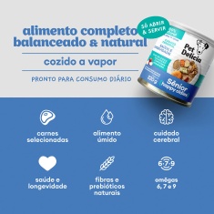 Ração Úmida Natural Pet Delícia Sênior Cão para +7 Anos 320 g