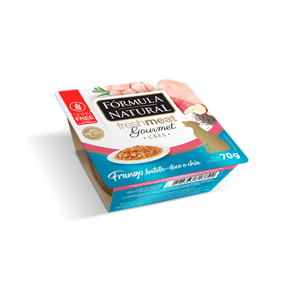 Ração Úmida Fórmula Natural Fresh Meat Gourmet para Cães Sabor Frango 70g