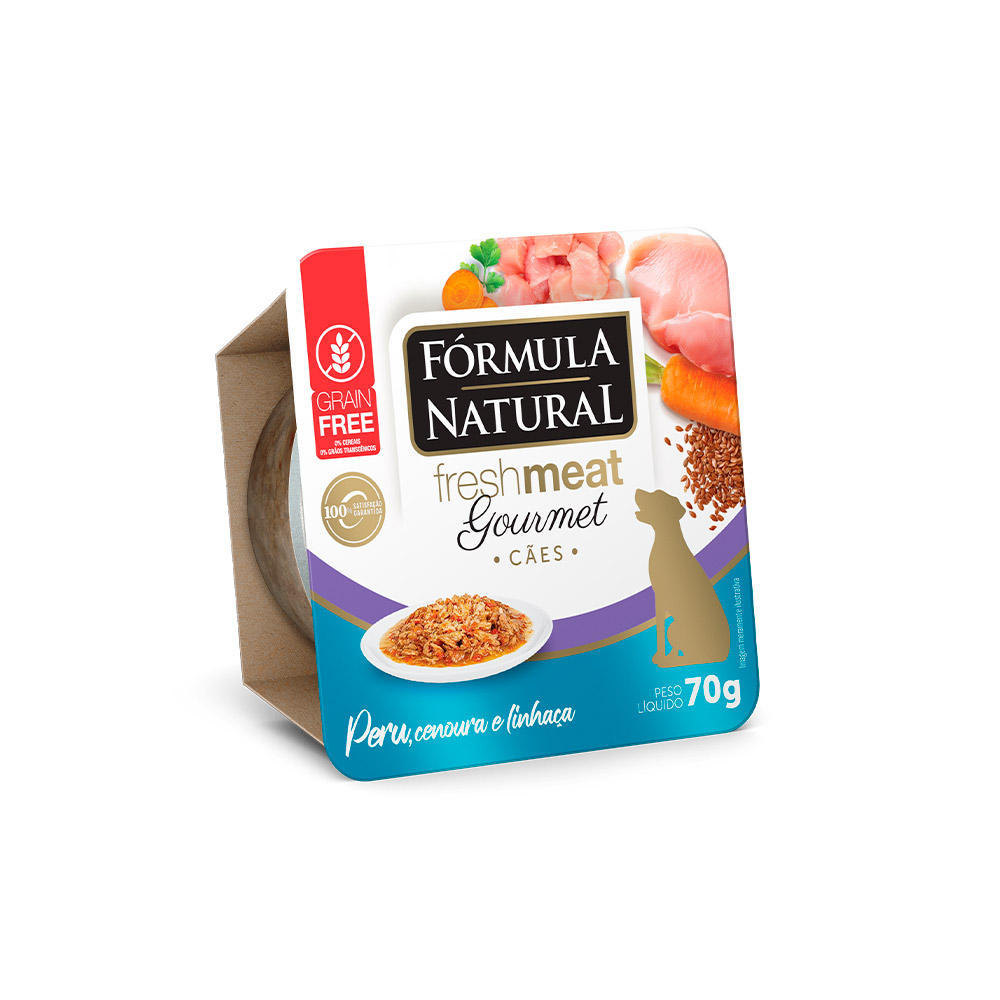 Ração Úmida Fórmula Natural Fresh Meat Gourmet para Cães Sabor Peru 70g