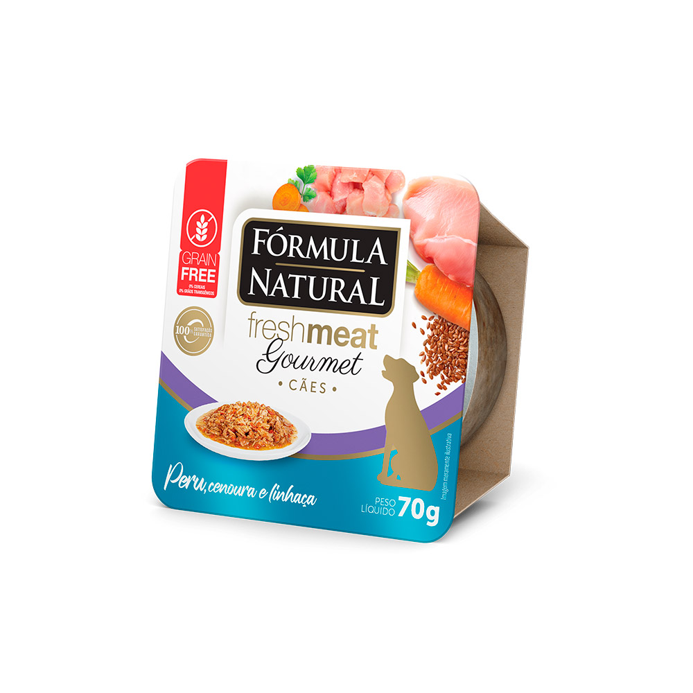 Ração Úmida Fórmula Natural Fresh Meat Gourmet para Cães Sabor Peru 70g