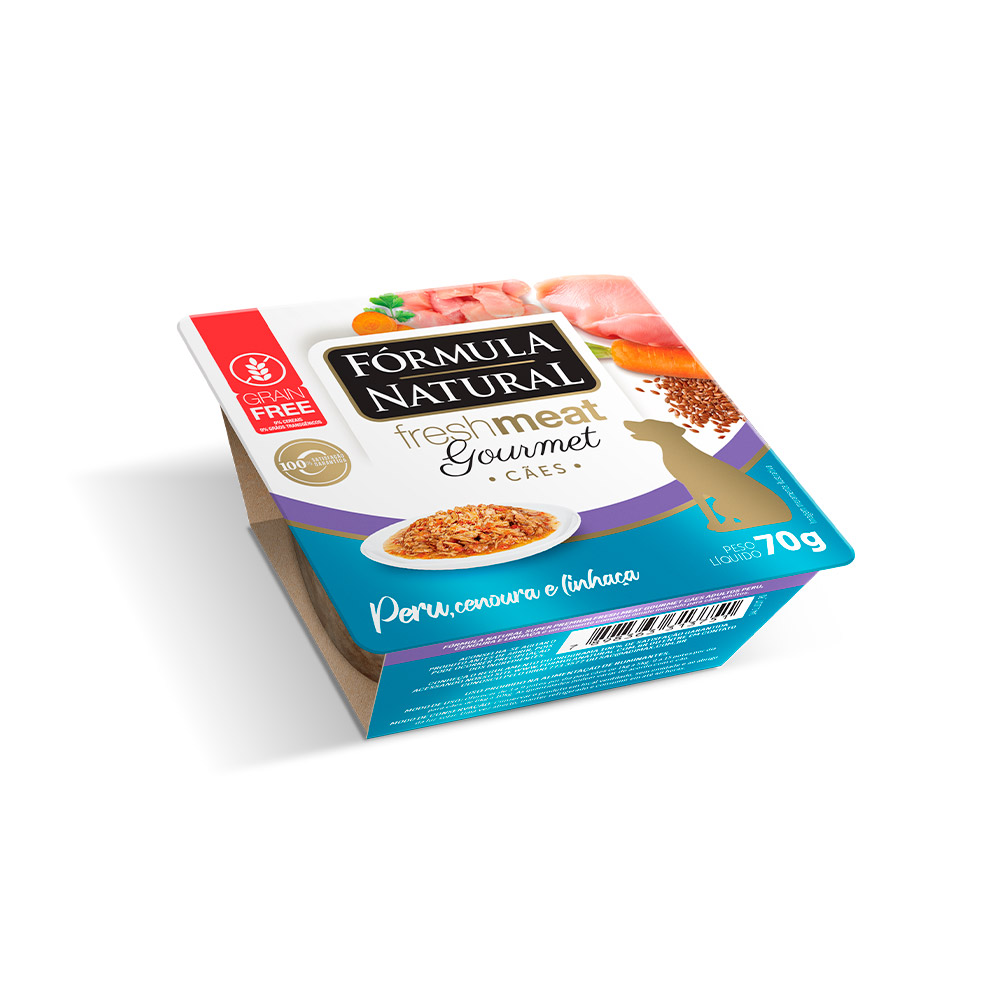 Ração Úmida Fórmula Natural Fresh Meat Gourmet para Cães Sabor Peru 70g