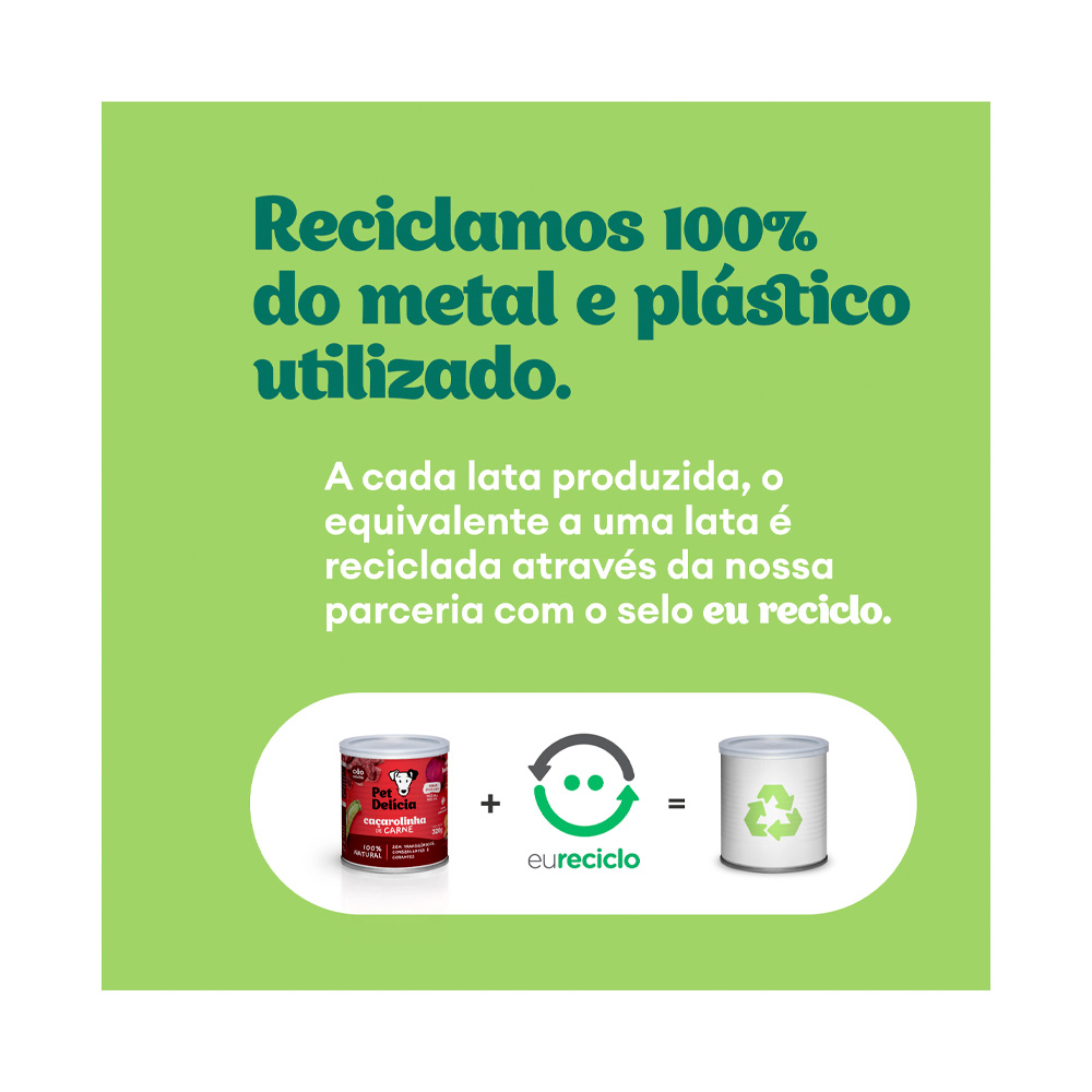 Ração Úmida Natural Pet Delícia Cordeiro com Legumes para Cães 320 g