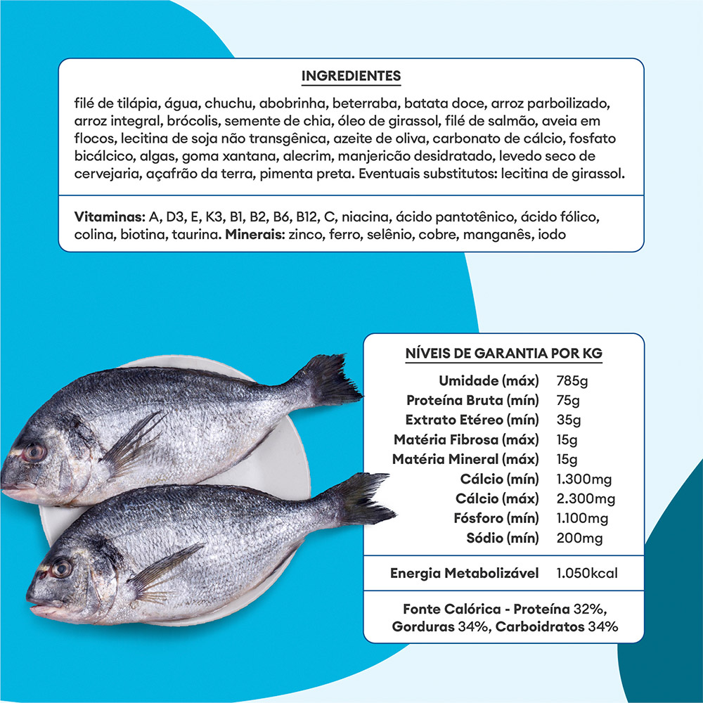 Ração Úmida Natural Pet Delícia Peixe com Legumes para Cães 320 g