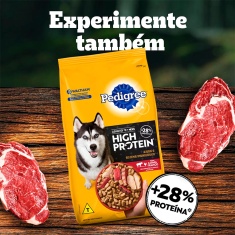 Ração Úmida Pedigree Sachê High Protein Cães Adultos Carne e Frango 85 g
