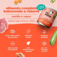 Ração Úmida Natural Pet Delícia Carreteiro Suíno para Cães 320 g