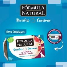 Ração Úmida Fórmula Natural Fresh Meat Receitas Caseiras para Cães Adultos Sabor Cordeiro com Batata e Hortelã 270g