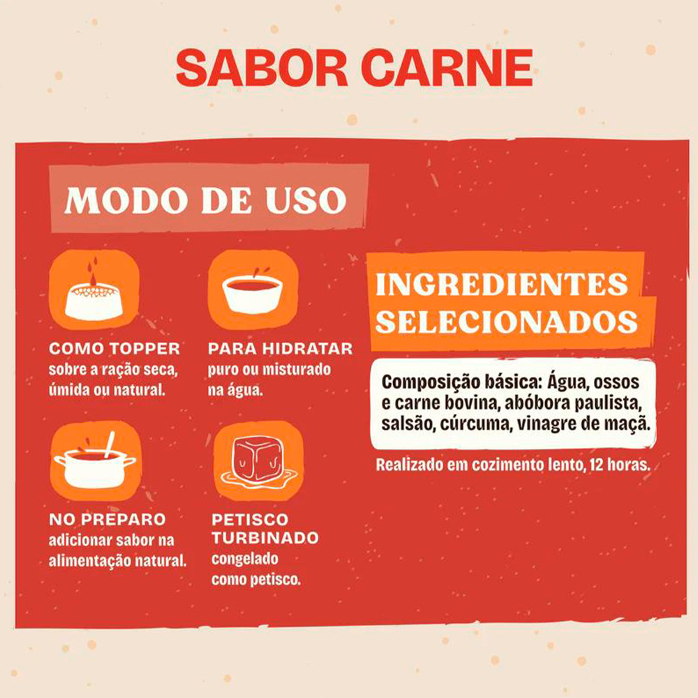 Sachê Caldos Olivia Sabor Carne para Cães e Gatos 250 ml
