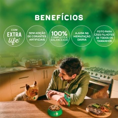 Ração Úmida Dog Chow Ótimo Começo Papinha para Cães Filhotes Sabor Carne, Cenoura, Maçã e Leite 85 g