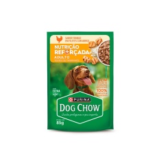 Ração Úmida Dog Chow Nutrição Reforçada para Cães Adultos Sabor Frango em Filetes com Arroz 85 g