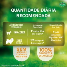 Ração Úmida Dog Chow Nutrição Reforçada para Cães Adultos Sabor Frango em Filetes com Arroz 85 g