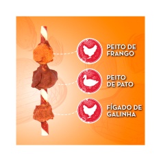 Petisco Dingo Kabobs 3 Sabores para Cães