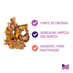Osso Umami Tiras de Orelha Suína Desidratada Natural 250 g
