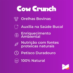 Osso Umami Orelha Bovina Desidratada Natural 6 Unidades