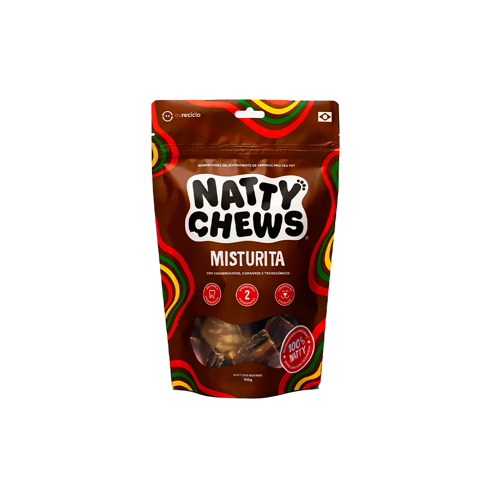 Osso Natty Chews Recortes Bovinos Natural para Cães - 100g
