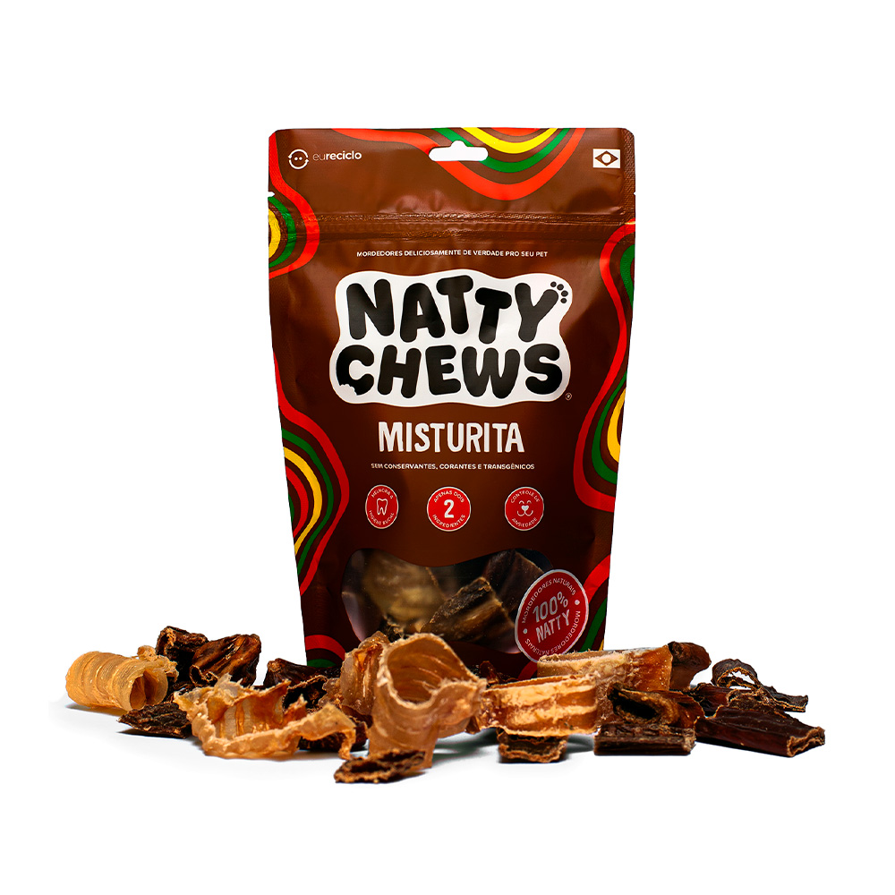 Osso Natty Chews Recortes Bovinos Natural para Cães - 100g