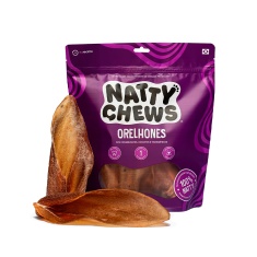 Osso Natty Chews Orelha Bovina Natural para Cães - 3 Unidades