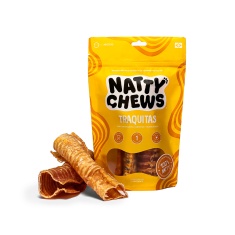 Osso Natty Chews Traqueia Bovina Natural para Cães - 2 Unidades