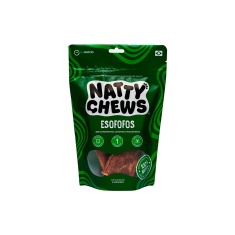 Osso Natty Chews Esôfago Bovino Natural para Cães 5 Unidades