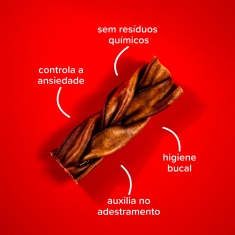 Osso Natty Chews Colágeno Bovino Natural para Cães - 2 Unidades