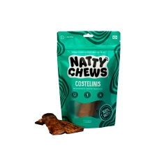 Osso Natty Chews Costela Bovina Natural para Cães 2 Unidades