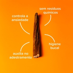 Osso Natty Chews Bexiga Bovina Natural para Cães 5 Unidades