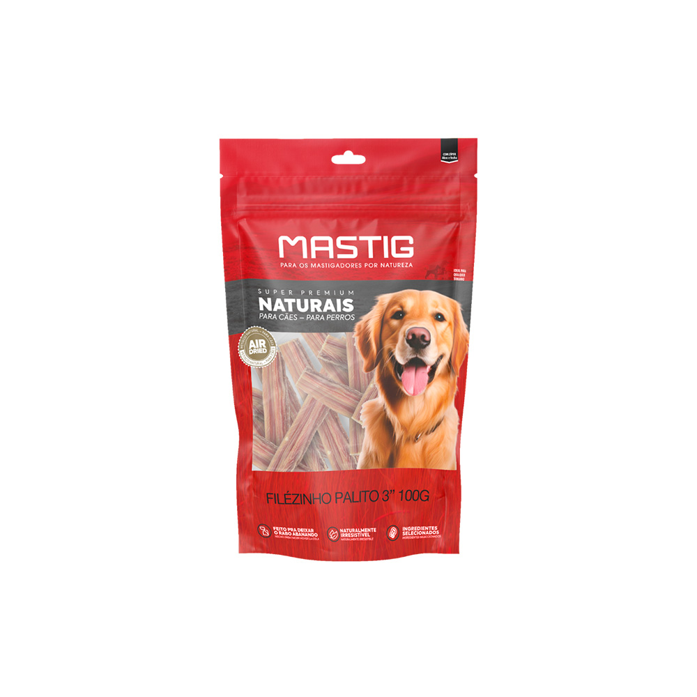 Osso Mastig Filezinho Palito para Cães 100g