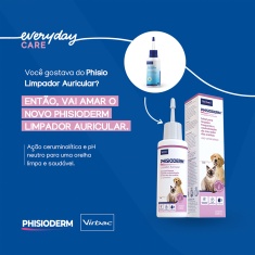 Limpador Auricular Virbac Phisioderm para Cães e Gatos 100 ml