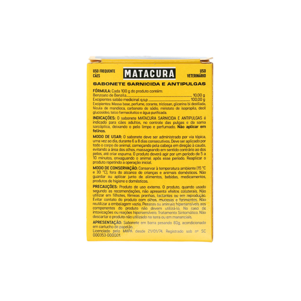 Sabonete Matacura para Cães 80 g