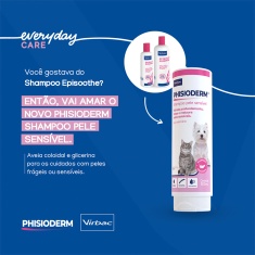 Shampoo Virbac Phisioderm Pele Sensível para Cães e Gatos