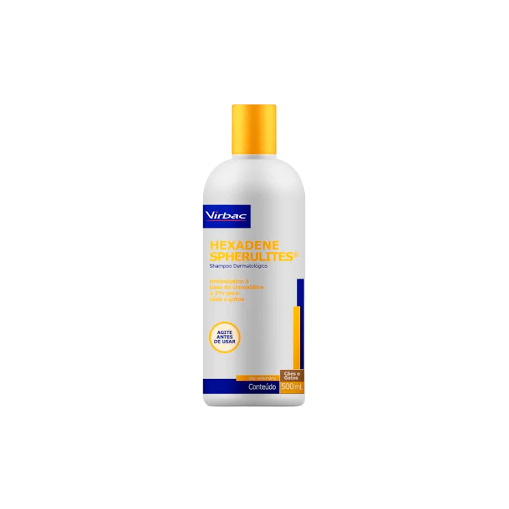 Shampoo Dermatológico Virbac Hexadene Spherulites para Cães e Gatos 500 ml