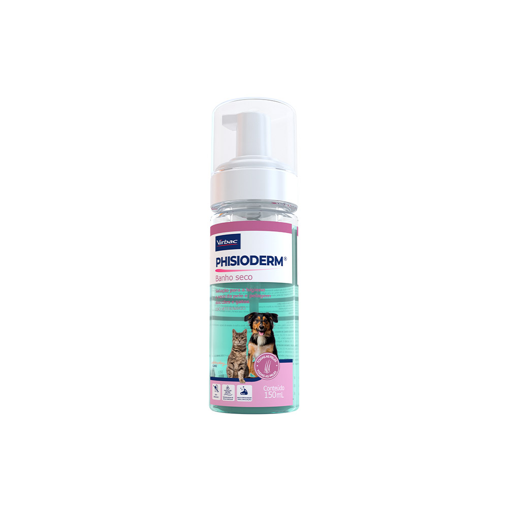 Banho a Seco Virbac Phisioderm para Cães e Gatos 150 ml