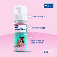 Banho a Seco Virbac Phisioderm para Cães e Gatos 150 ml