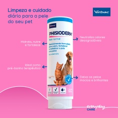 Shampoo Virbac Phisioderm Pele Normal para Cães e Gatos