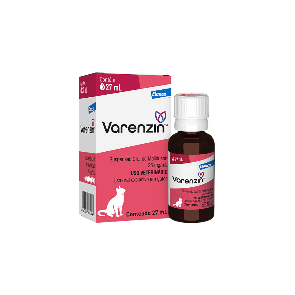 Solução Oral Varenzin Elanco Sabor Peixe para Gatos 27 ml