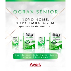 Suplemento Avert Ograx Sênior 5 para Cães e Gatos 30 Cápsulas