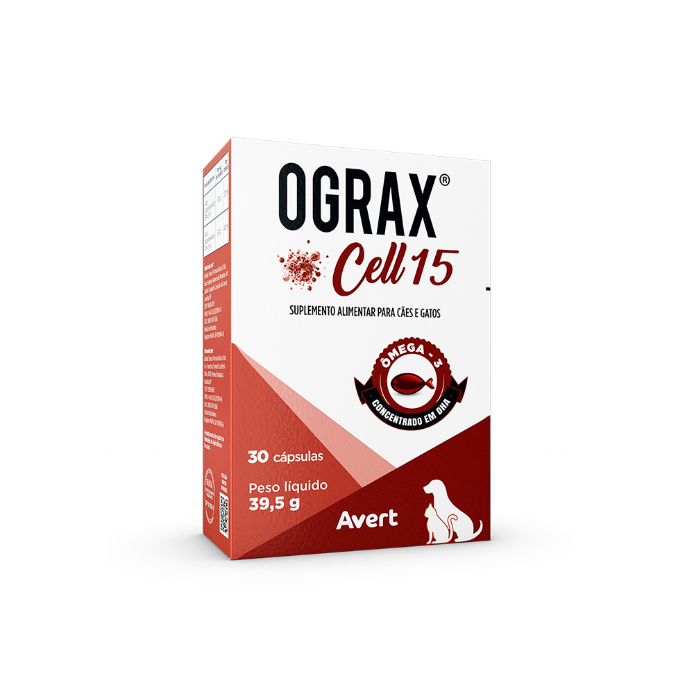 Suplemento Avert Ograx Cell para Cães e Gatos 30 Cápsulas
