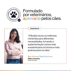 Suplemento Alimentar Buddy Nutrition Pele & Pelagem Sabor Carne para Cães - 60 Tabletes