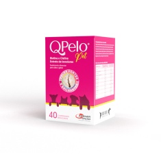 Suplemento QPelo Pet para Cães e Gatos 40 Comprimidos