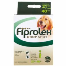 Antipulgas e Carrapatos Fiprolex Drop Spot Ceva para Cães 21 a 40kg 2,68ml