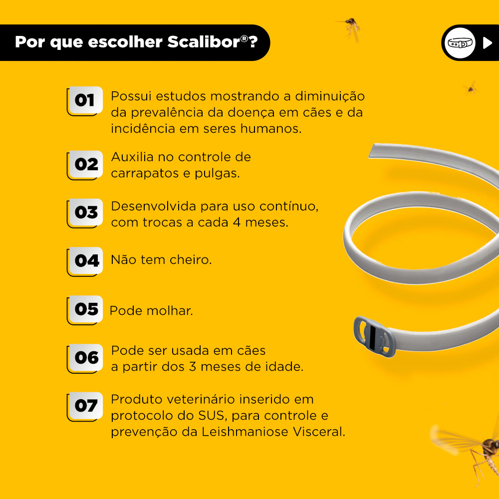 Coleira Antiparasitas Scalibor MSD Saúde Animal