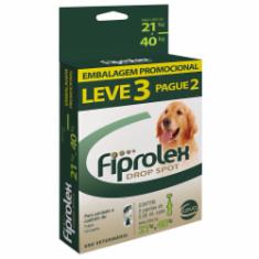 Combo Antipulgas e Carrapatos Fiprolex Drop Spot Ceva para Cães de 21 até 40kg Leve 3 Pague 2
