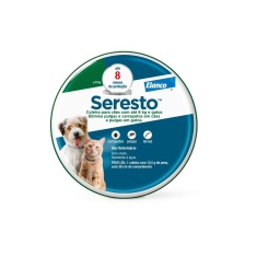 Coleira Antipulgas e Carrapatos Seresto para Cães e Gatos até 8 Kg Elanco