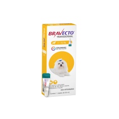 Antipulgas e Carrapatos Bravecto Transdermal 112,5mg para Cães de 2 a 4,5kg - MSD Saúde Animal